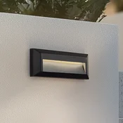 Lindby LED zunanje stensko svetilo Peker, črno, komplet 2, PC - Sodobni - črna (RAL 9005) - Plastika