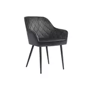 Songmics Jedilni stol oblazinjen naslanjač 62,5x60x85 cm siva