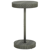 Vrtni stol sivi 60,5 x 106 cm od poliratana