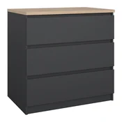 Temno siva komoda 77x76x50 cm Naia – Tvilum