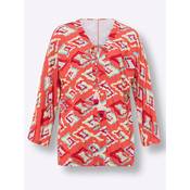 heine Bluza svetlo modra/pastelno rumena/korala