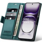 Overboard Ovitek za Oppo Reno 12 Pro, sijoč liči , denarnica z naslonom, zelen