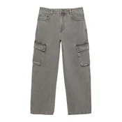 Pull&Bear Kargo kavbojke siv denim