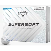 Callaway Supersoft 2025 White Splatter 360 Blue Golf žogice
