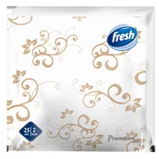 FRESH Papirne salvete DEKOR PREMIUM, Bele, 25 komada, 38x38cm
