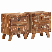 Nocni ormaric 2 kom 40x32x46 cm Obradeno puno drvo
