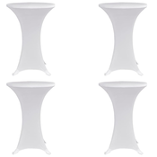 vidaXL Navlaka za stol za stajanje O 60 cm bijela rastezljiva 4 kom