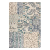 Plavi/bež rucno raden vunen tepih 160x230 cm Eloise Patchwork – Flair Rugs