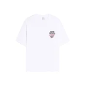 Bershka Majica roza/črna/bela