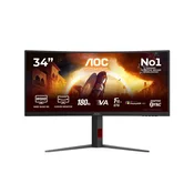 AOC G4 CU34G4CAP računalni monitor 86,4 cm (34) 3440 x 1440 pikseli UltraWide Quad HD LCD Črna, Rdeča