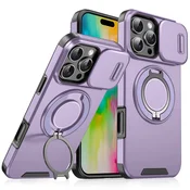 Torbica CamShield Ring stand za iPhone 16 Pro 6.3 ljubicasta