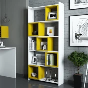 Hanah Home Polica 80x170x22cm Belo-Žuta