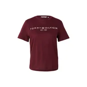 TOMMY HILFIGER Majica vinsko rdeča / bela