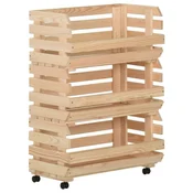 Kolica za povrce 57 x 30 x 80 cm od masivne borovine