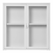 Bela kovinska stenska vitrina 80x80 cm Brisbane – House Nordic