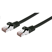 C-TECH Patchcord Cat6, FTP, črn, 2m