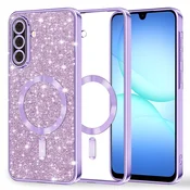 TPU gel ovitek Techsuit Luxury Glitter MagSafe za Samsung Galaxy A17 4G/A17 5G - light purple