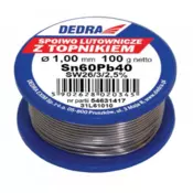 Spajkalni kositer s talilom 1.0mm, 100g, 60%SN, Pb40Sn60