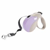 Povodec Amigo Small do 15 kg - 5 m trak, bež/lila