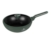 Berlingerhaus Wok s pokrovom in titanovim premazom, 28 cm, iz kolekcije Matte Green