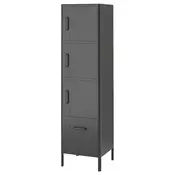 IDASEN Visoki element s fiokom i vratima, tamnosiva, 45x172 cm