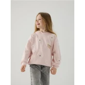 Reserved - GIRLS` JOGGING TOP - pastelno roza