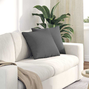 Jastucici za sofu 2 pcs Tamno siva 45 x 45 cm tkanina