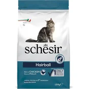 SCHESIR Suva hrana za macke Cat Hairball, Piletina, 1.5kg