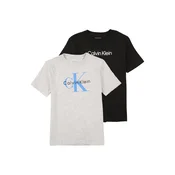 Calvin Klein Jeans Majica  azur / pegasto siva / črna / bela
