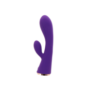 Ivy Iris Purple - silikonski rabbit vibrator, 17,5 cm