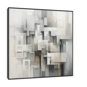 Canvas Slika na platnu Gradski San, 30x30 cm, Sa ramom, Crna