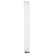 SAPHO PILON Stensko Ognjevnik 196x1800mm z 3 Kljukami, Bela Mat, 464W, Večnamenski za Kopalnico