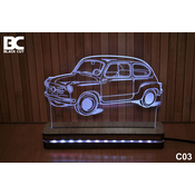 Black Cut 3D Lampa RGB