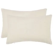 vidaXL Prevleka za blazino 2 pcs HEERLEN Krem 40 x 60 cm Bouclé