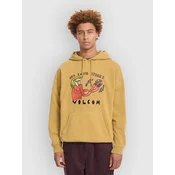 Volcom Earth Speaks Po moški pulover s kapuco mustard