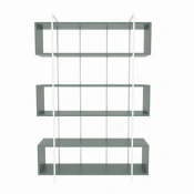 Hanah Home Bruti Green White Polica za knjige 120x180x29.6cm, Zimzelena