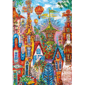 HEYE Puzzle Očarljiva vas: Modra vrata 500 koščkov