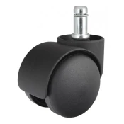 Black caster wheels for gaming chairs, stem diameter: 11 mm, pack of 5