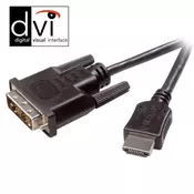 VIVANCO HDMI u DVI kabel crni 2m VIVANCO 45422 CC M 20 HD HDMI utikac <-> DVI-D utikac