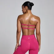 MP ženska bandeau športni modrček Lift - temno rdeča - S