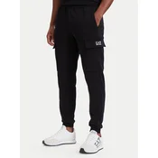 EA7 Emporio Armani Spodnji del trenirke 8NPP68 PJVTZ 1200 Črna Regular Fit