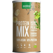 Veganska proteinska mešanica konopljinih, sončničnih, grahovih, bučnih proteinov, bio - Banana