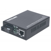 Intellinet 545068 1000Mbit/s Single-mode Black network media converter