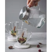 shumee Wilmax dvostenski termo kozarci z ročajem | komplet 6 kosov | 300 ml | kozarci za kavo | komplet kozarcev za latte macchiato | kozarci za kapučino | kozarci za čaj | kozarci