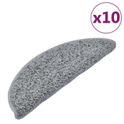 Prostirke za stepenice 10 kom 65x21x4 cm sive poluokrugle velike