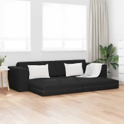 Krevet na razvlacenje Crna 245 x 78 x 77 cm tkanina
