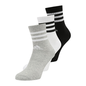 Carape za tenis Adidas 3-Stripes Cushioned Crew Socks 3P - medium grey heather/white/black/white