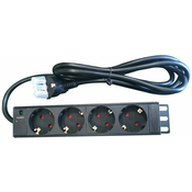NaviaTec 10” 4x Schuko Power Distribution Unit 1U