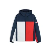Tommy Jeans Prehodna jakna marine/rdeča/bela