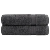 Vidaxl Premium kopalne brisače SOLUND 2 kos antracit 100x150 cm 600gsm